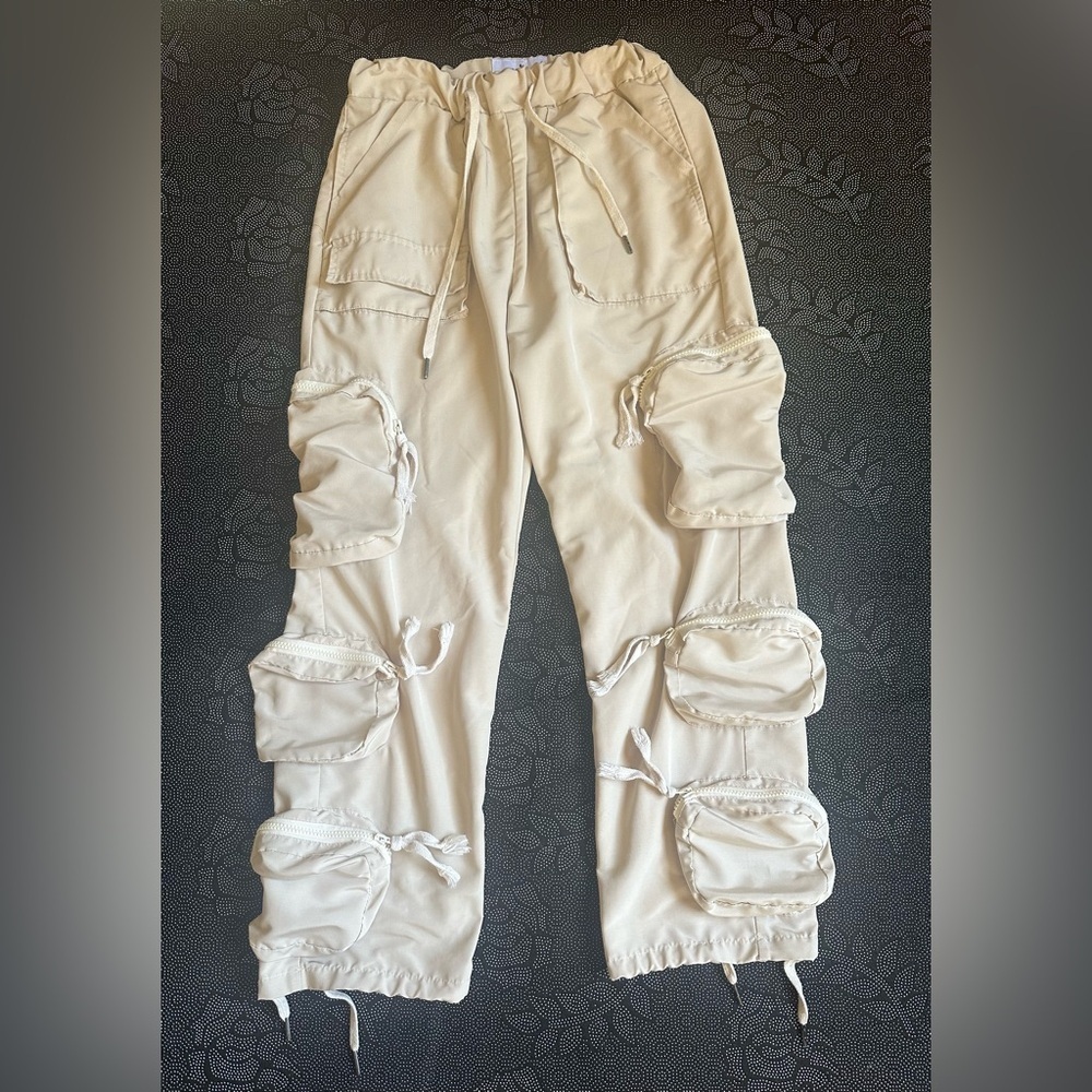 WHOISJACOV Cargo Pants Tan Travis Scott Men’s XL Street Wear Urban Preppy - Picture 3 of 13